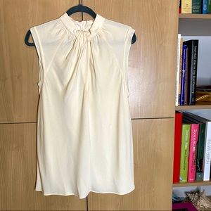 Moschino cheapandchic ivory silk sleeveless top